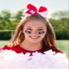 Divine Creations Girls' Collegiate Themed Game Day Two-Tone Hair Bow by Wee Ones on a WeeStay Clip, Classic Grosgrain, King, Arkansas view 2