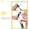 FRCOLOR Cosmetic Pencil Sharpener for Eyeliner and Brow Pencils Compact Dual Hole Sharpener for Precise Makeup Sharpening Portable 1.96 Inch view 2
