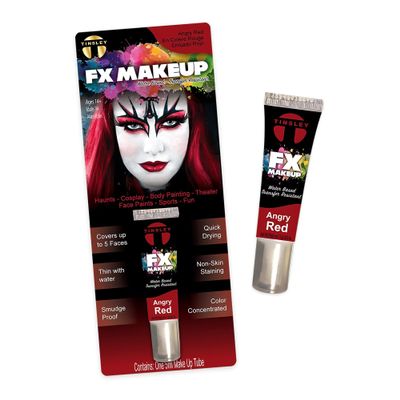 Tinsley Transfers FX Makeup - Face and Body Paint - Water-Based Cream - 7g / 0.24 oz Tube (Rotten Red)