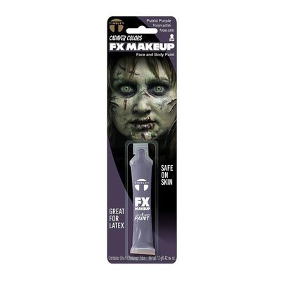 Tinsley Transfers FX Makeup - Face and Body Paint - Water-Based Cream - 7g / 0.24 oz Tube (Putrid Purple)