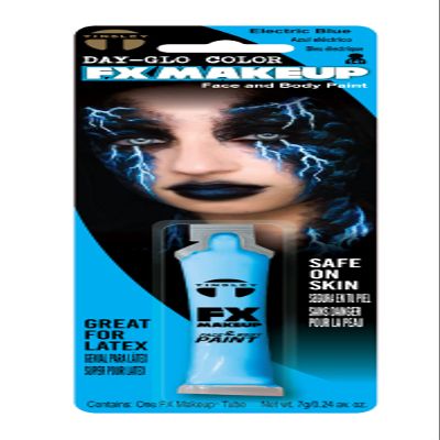 Tinsley Transfers FX Makeup - Face and Body Paint - Water-Based Cream - 7g / 0.24 oz Tube (DayGlo Electric Blue)