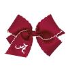Divine Creations Girls' Collegiate Themed Game Day Logo Print Hair Bow by Wee Ones on a WeeStay Clip, Moonstitch, King, Alabama view 1