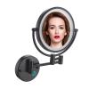 8 Inch Wall Mounted Makeup Mirror 10X Magnifying, 360 Swivel Cosmetic Mirror, Vanity Mirror Double Sided Extendable Bathroom Mirror (Black plugX10) view 1