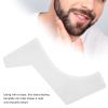 Beard Shaping Template, Home Salon Beard Styling Template Accessory for Trimming, Mustache, Goatee, Neckline and Hairline (White) view 2