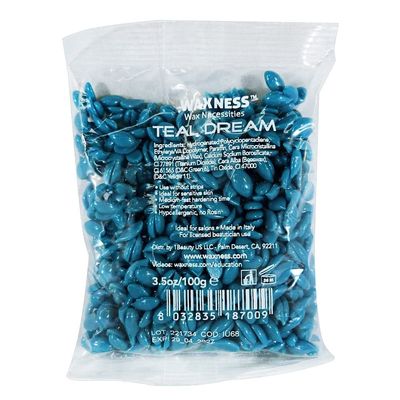Waxness Teal Dream Rosin Free Sparkly Hard Wax Small Bag 3.5 oz / 100 g