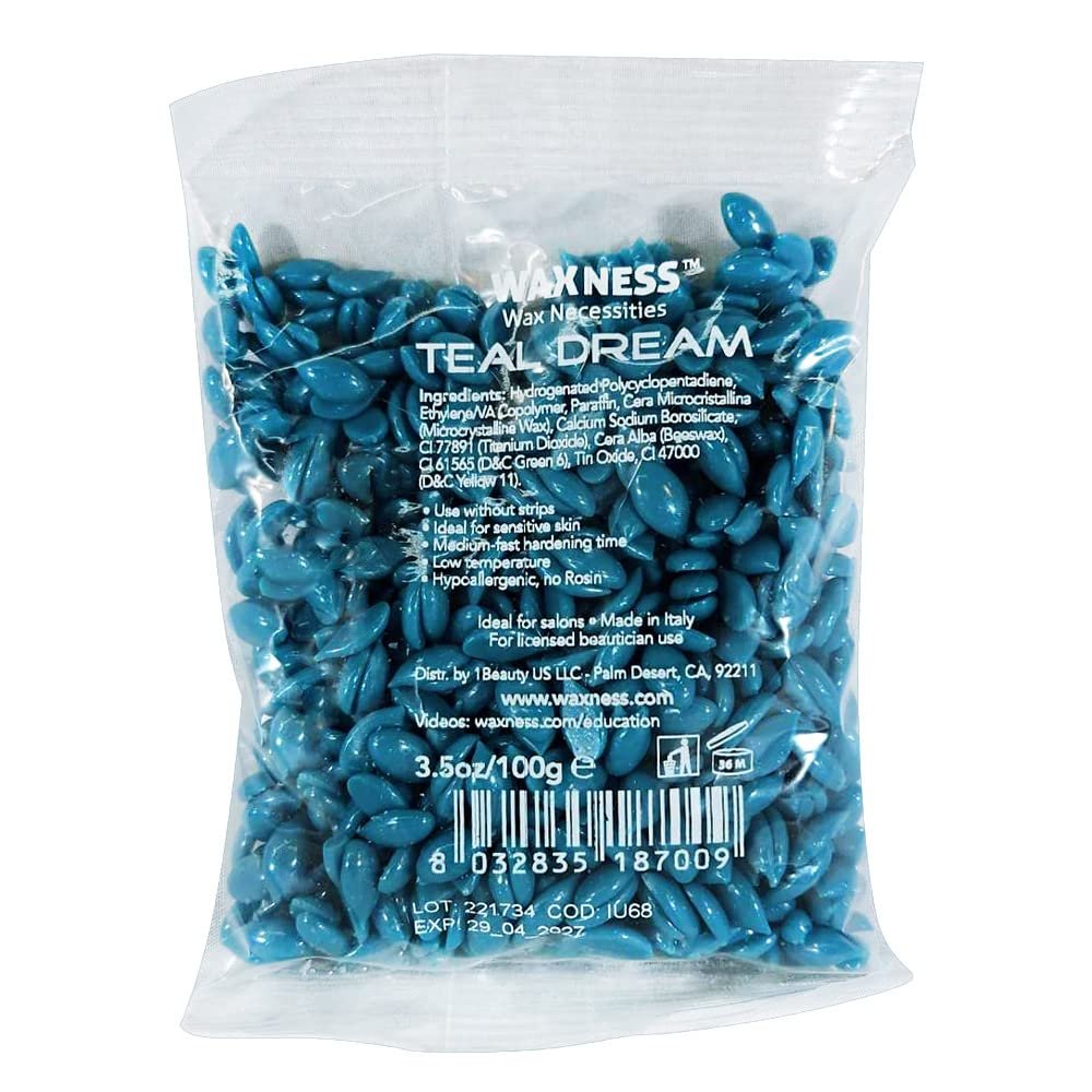 Waxness Teal Dream Rosin Free Sparkly Hard Wax Small Bag 3.5 oz / 100 g