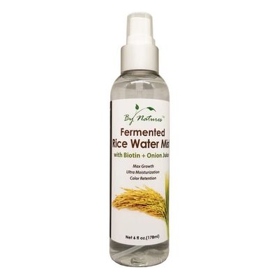 2 set By Natures Fermented Rice Water Mist for Hair Growth with Biotin + Onion Juice, 6 Fl Oz (Pack of 1)