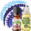 BodyJ4You 55PC Gauges Kit 14G-12mm - Aftercare Jojoba Oil, Bump Keloid Treatment Drops - Transparent Blue view 1