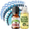BodyJ4You 55PC Gauges Kit 14G-12mm - Aftercare Jojoba Oil, Bump Keloid Treatment Drops - Transparent Aqua view 1