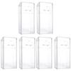 Alipis 6 Pcs Acrylic Makeup covered makeup brush holder with lid clear makeup organizer cosmetic brush holder with lid cosmetic brush storage box desktop storage organizer acrylic desk view 1