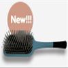 iBeauty Paddle Brush (Nylon Pins for Increase Blood Flow to Scalp) - Matte Blue view 1