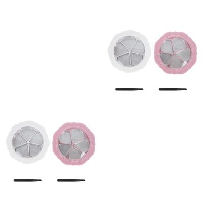 Beavorty 4sets Portable Makeup Mixing Trays for Eyeshadow and Lipstick Convenient Compartment Design Lid for Home Use and Travel