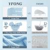 YFONG Large Hair Towel Wrap for Women, Super Absorbent Microfiber Hair Towel for Curly Hair, Fast Drying Hair Turbans with Elastic,Hair Drying Towel Wrap for Hair Care 26.3" X 40" (Blue) view 2