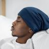 OLESILK Mulberry Silk Bonnet for Men, Mens Bonnet for Curly Hair, 100% Real Silk Hair Bonnet for Sleeping, Night Cap for Frizzy, RoyalBlue view 3