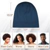 OLESILK Mulberry Silk Bonnet for Men, Mens Bonnet for Curly Hair, 100% Real Silk Hair Bonnet for Sleeping, Night Cap for Frizzy, RoyalBlue view 4