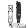 0.2 Inches Ultra-Thin Portable Nail Clippers, Stainless Steel Nail Clippers for Thick Nails for Men and Women, Nail Tools (Black+Silver), 1.0 Count view 1