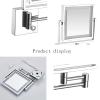 KannOrE LED Lighted Makeup Mirror, Wall Mounted Makeup Mirror, Exquisite Cosmetic Mirrors for Home, 360Swivel Extendable Touch, for Bathroom Hotel Shaving (Silver Concealed) view 4