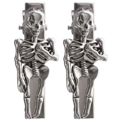 2pcs Skull Bb Clip Halloween Skull Hair Barrettes Bone Hair Clip Gothic Accessories Halloween Skeleton Horror Goth s