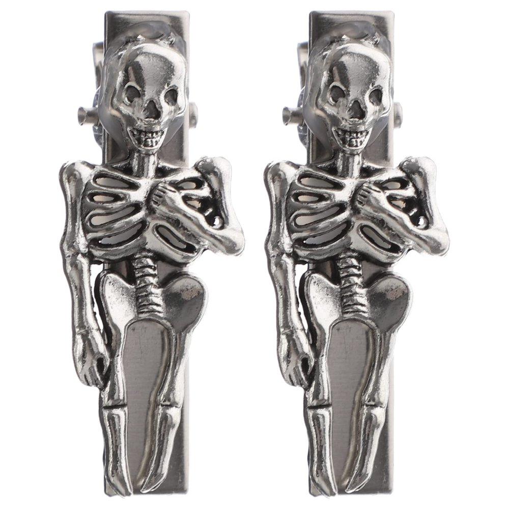 2pcs Skull Bb Clip Halloween Skull Hair Barrettes Bone Hair Clip Gothic Accessories Halloween Skeleton Horror Goth s