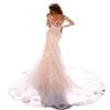Women's Beach Bohemian Wedding Dresses for Bride 2025 V Neck Tulle Beach Long Sleeve Bridal Gowns for Women White 4 view 1