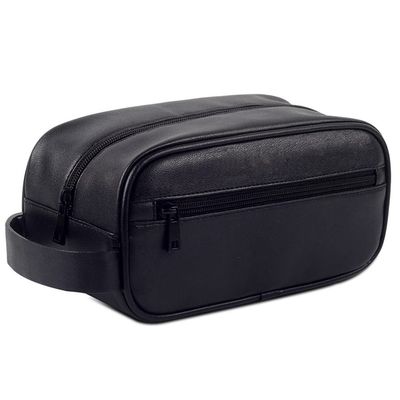 XIXIDIAN Mens Toiletry Bag Shaving for Travel Leather Toiletry Bag for Men-Bathroom Shower Bag for Grooming Mens Toiletries (Color : Black, Size : 23 * 10.5 * 11cm)