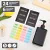 Segbeauty Shampoo Conditioner Dispenser Small, 4 Pack 9.5oz Plastic Square Pump Bottles with Labels, 280ml Refillable Bathroom Soap Dispenser Empty Lotion Liquid Container Travel Cosmetic Bottle Black view 2