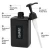 Segbeauty Shampoo Conditioner Dispenser Small, 4 Pack 9.5oz Plastic Square Pump Bottles with Labels, 280ml Refillable Bathroom Soap Dispenser Empty Lotion Liquid Container Travel Cosmetic Bottle Black view 3