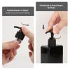 Segbeauty Shampoo Conditioner Dispenser Small, 4 Pack 9.5oz Plastic Square Pump Bottles with Labels, 280ml Refillable Bathroom Soap Dispenser Empty Lotion Liquid Container Travel Cosmetic Bottle Black view 4