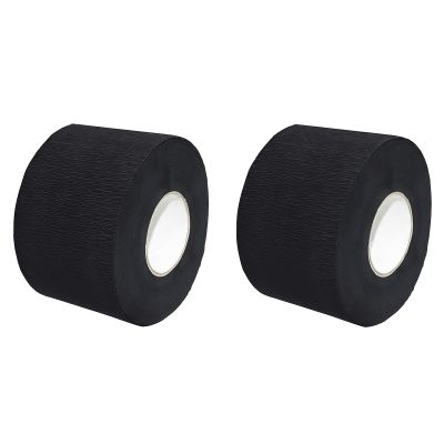 Pack of 2 Disposable Barber Neck Strips Professional Stretchy Paper Neck Band Protector Hairdressing Accessory Tool for Hair Cutting Salon Barbershop Supplies (Black)