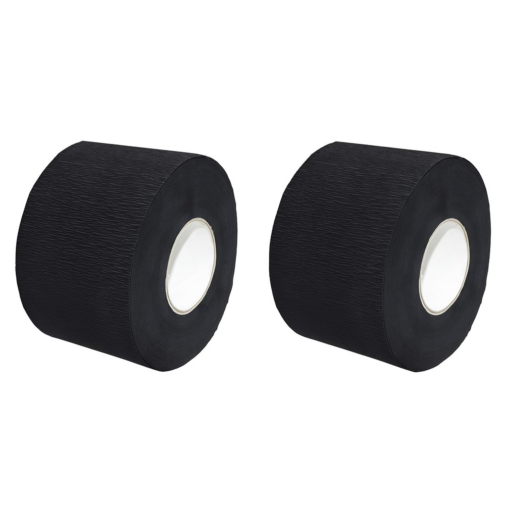 Pack of 2 Disposable Barber Neck Strips Professional Stretchy Paper Neck Band Protector Hairdressing Accessory Tool for Hair Cutting Salon Barbershop Supplies (Black)