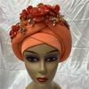 african head wraps for women turban femme nigerian african headtie autogele women head wrap sewing fabric 1set by MSB fabric color 183 view 1