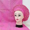 Shawl Scarf Beaded lace Sewing Fabric for Party+African headties Nigerian gele headties with Stones Women Head wrap by MSB Fabric Color 718 view 1