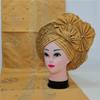 Shawl Scarf Beaded lace Sewing Fabric for Party+African headties Nigerian gele headties with Stones Women Head wrap by MSB Fabric Color 744 view 1