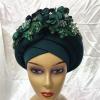 african head wraps for women turban femme nigerian african headtie autogele women head wrap sewing fabric 1set by MSB fabric color 179 view 4
