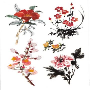 Temporary Tattoos Large Arm Body Waterproof Sticker Removable Flowers (Set of 2) (Variety Exquisite Temporary Tattoo Stickers)