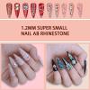 8000Pcs Ultra Mini 1.2Mm Nail Rhinestones Iridescent Ab Pixie Crystals for Nails+3150Pcs ss4-ss20 ab Diamond Nails Stone Rhinestones for Crafts with Wax Pencil and Tweezers, HINABTRU view 4