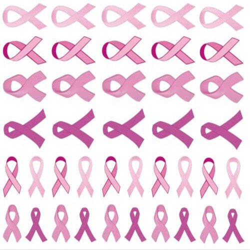 40 Pink Ribbon Temporary Tattoos: Breast Cancer Awareness Tattoo (Variety Exquisite Temporary Tattoo Stickers)