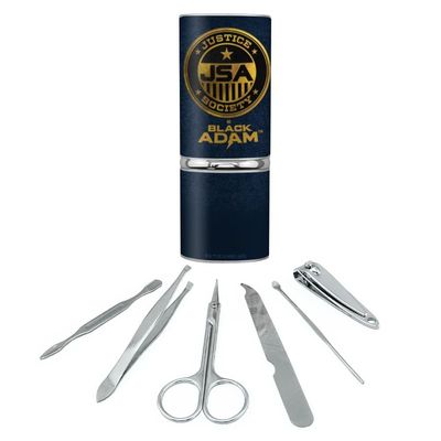Black Adam Justice Society Stainless Steel Manicure Pedicure Grooming Beauty Care Travel Kit