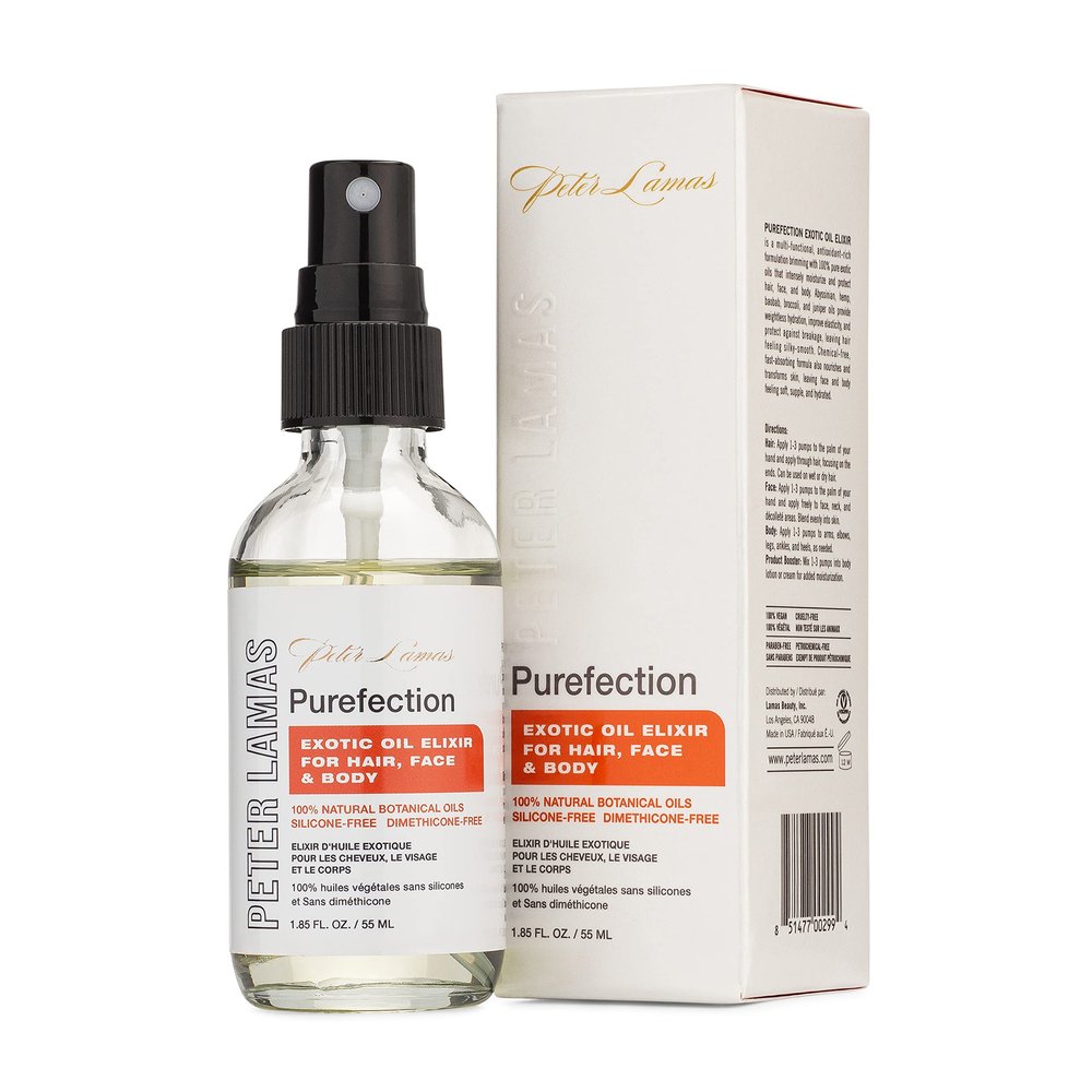 Peter Lamas Purefection Exotic Oil Elixir, Multi-Use Oil for Hair, Scalp, Face & Body | Restore Shine, Boost Supple Skin with Moisturizing Natural Botanical Oils | Vegan, Paraben and Sulfate-Free