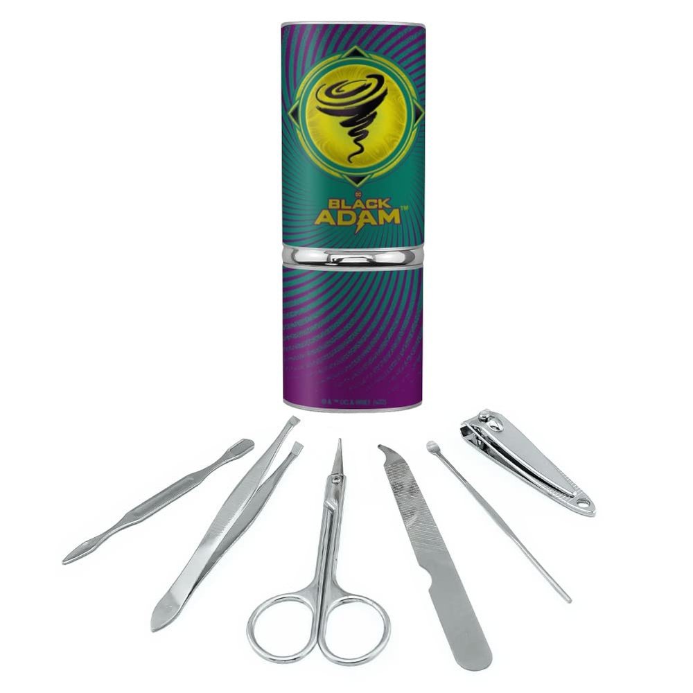 Black Adam Cyclone Icon Stainless Steel Manicure Pedicure Grooming Beauty Care Travel Kit