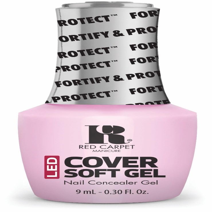 RC Red Carpet Manicure LED Cover Soft Gel Nail Concealer Soft Pink, 9ml