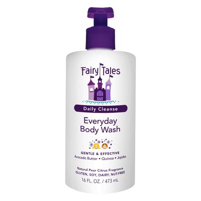 Fairy Tales Daily Cleanse Everyday Kids Body Wash - Soap for Bath or Shower, Body Wash For Kids With Clean and Natural Ingredients, Delicious Pear Citrus Scent 16 oz.