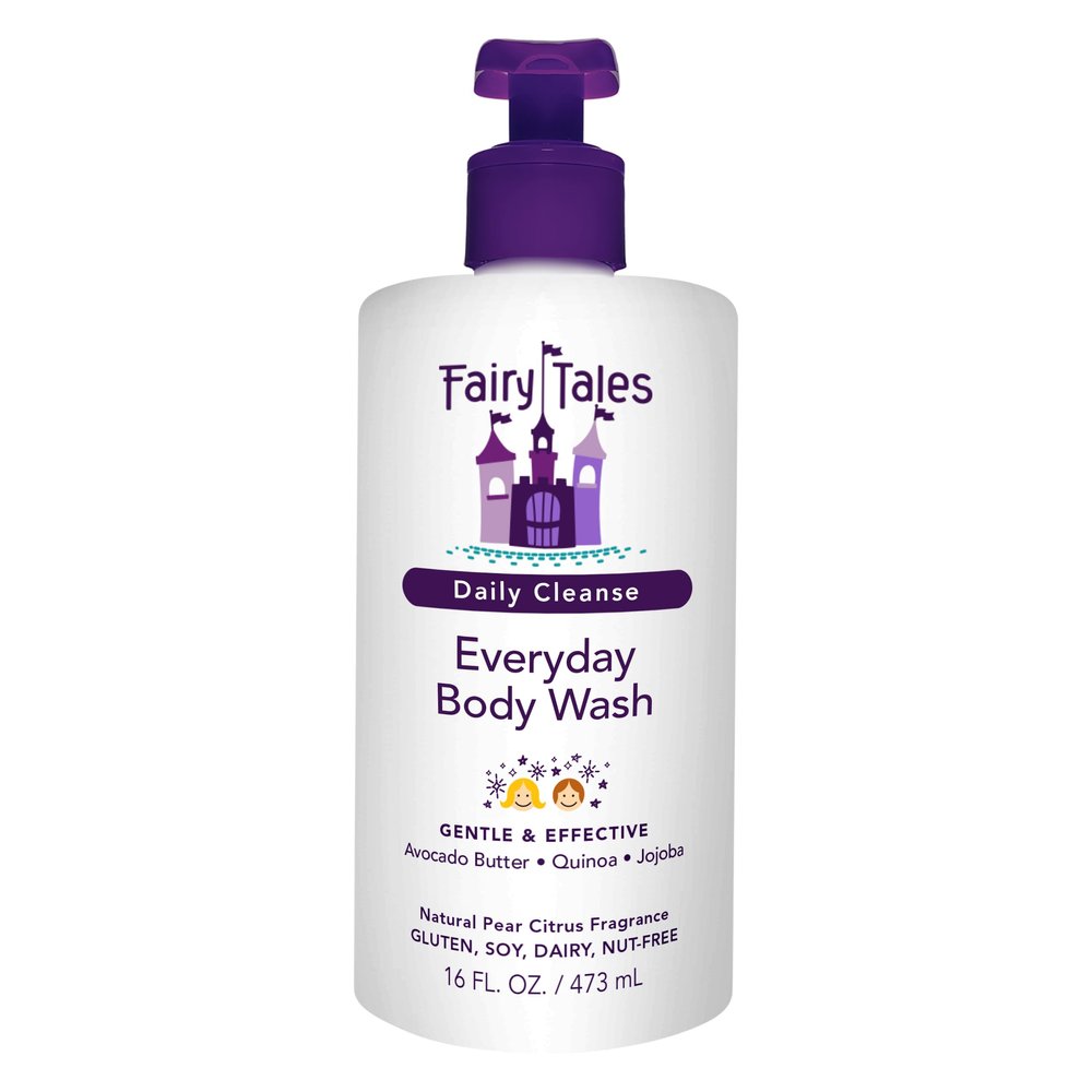 Fairy Tales Daily Cleanse Everyday Kids Body Wash - Soap for Bath or Shower, Body Wash For Kids With Clean and Natural Ingredients, Delicious Pear Citrus Scent  16 oz.