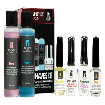 Red Carpet Manicure Fortify & Protect Kit  Essentials for UV/LED Gel Application. Vitamin A & Biotin Infused, Long-Lasting, Chip-Resistant Manicure (Fortify & Protect Must Haves Kit)