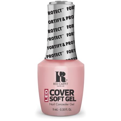 RC Red Carpet Manicure LED Cover Gel, Nail Concealer, DIY Nail Extension System, Long-Lasting, Professional, Nail Care, Strong, Chip-Resistant (Soft Nude)