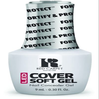 RC Red Carpet Manicure LED Cover Soft Gel Nail Concealer Translucent, 9ml
