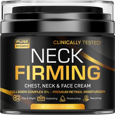 Neck Firming Cream - Anti Wrinkle Cream - Saggy Neck Tightener & Double Chin Reducer Cream - Collagen & Retinol Skin Tightening Cream - Anti Aging Moisturizer for Neck & Dcollet 3.4oz