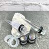 BodyJ4You 55PC Gauges Kit Ear Stretch Aftercare Jojoba Oil Piercing Aftercare Saline Cleanser Spray Wax 14G-12MM Aurora Grey Tunnel Plug Taper Set view 2