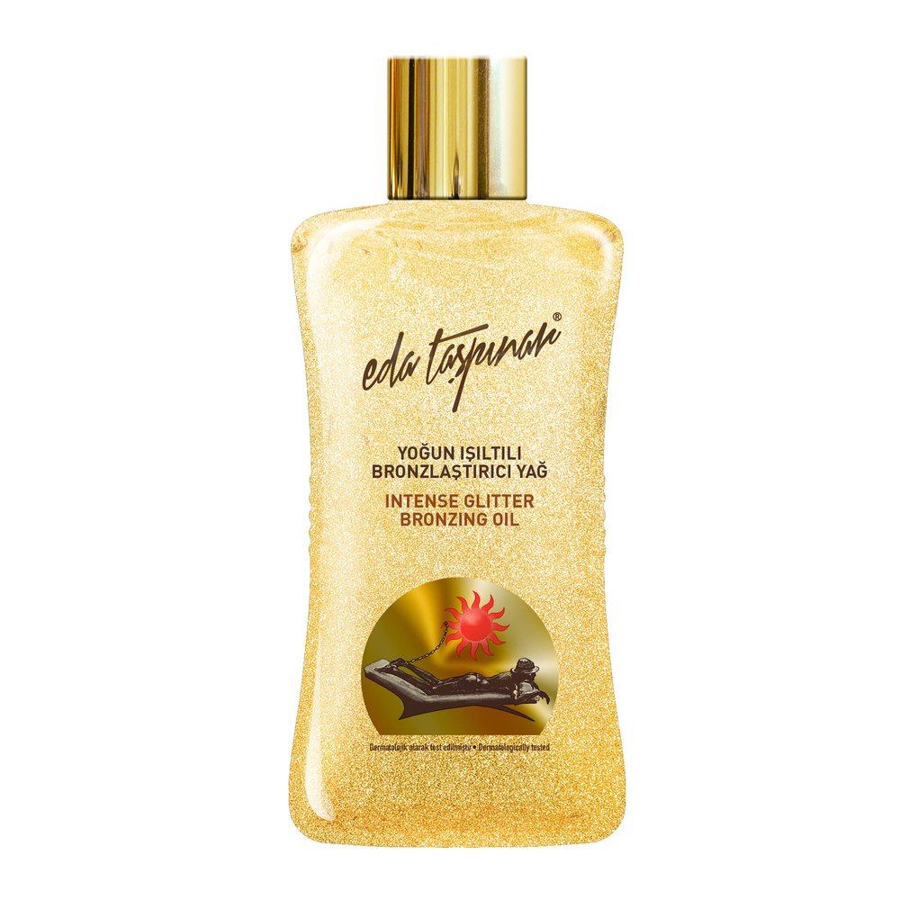 Eda Taspinar Pearly SPF 0 Bronzing Oil, Dark Mediterranean Tan, For Glowing Skin, Shine to Keep All Eyes On You! (200 ml/6.8 oz) 1 Pack