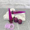 BodyJ4You 55PC Gauges Kit Ear Stretch Aftercare Jojoba Oil Piercing Aftercare Saline Cleanser Spray Wax 14G-12MM Dark Red Tunnel Plug Taper Set view 2